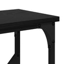 vidaXL Konzolasztal Fekete tölgy 102 x 23 x 75 cm Faanyag