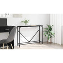 vidaXL Konzolasztal Fekete tölgy 102 x 23 x 75 cm Faanyag