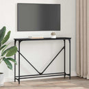 vidaXL Konzolasztal Fekete tölgy 102 x 23 x 75 cm Faanyag