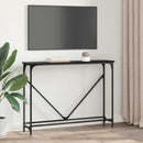 vidaXL Konzolasztal Fekete tölgy 102 x 23 x 75 cm Faanyag