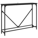 vidaXL Konzolasztal Fekete tölgy 102 x 23 x 75 cm Faanyag
