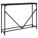 vidaXL Konzolasztal Fekete tölgy 102 x 23 x 75 cm Faanyag