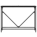 vidaXL Konzolasztal Fekete tölgy 102 x 23 x 75 cm Faanyag
