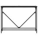 vidaXL Konzolasztal Fekete tölgy 102 x 23 x 75 cm Faanyag