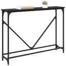 vidaXL Konzolasztal Fekete tölgy 102 x 23 x 75 cm Faanyag