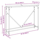 vidaXL Konzolasztal Fekete tölgy 102 x 23 x 75 cm Faanyag