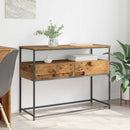 vidaXL Konzolasztal fiókkal Öreg fa 100 x 40 x 75 cm Faanyag