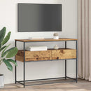 vidaXL Konzolasztal fiókkal Öreg fa 100 x 40 x 75 cm Faanyag