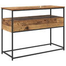vidaXL Konzolasztal fiókkal Öreg fa 100 x 40 x 75 cm Faanyag