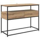 vidaXL Konzolasztal fiókkal Artisan tölgy 100 x 40 x 75 cm Faanyag