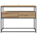 vidaXL Konzolasztal fiókkal Artisan tölgy 100 x 40 x 75 cm Faanyag