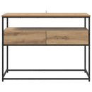 vidaXL Konzolasztal fiókkal Artisan tölgy 100 x 40 x 75 cm Faanyag