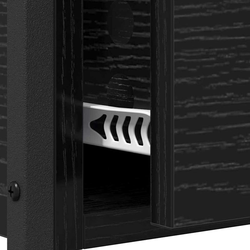 vidaXL Konzolasztal fiókkal Fekete tölgy 100 x 40 x 75 cm Faanyag