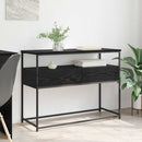 vidaXL Konzolasztal fiókkal Fekete tölgy 100 x 40 x 75 cm Faanyag