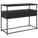 vidaXL Konzolasztal fiókkal Fekete tölgy 100 x 40 x 75 cm Faanyag