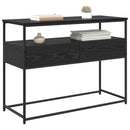 vidaXL Konzolasztal fiókkal Fekete tölgy 100 x 40 x 75 cm Faanyag