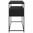 vidaXL Konzolasztal fiókkal Fekete tölgy 100 x 40 x 75 cm Faanyag