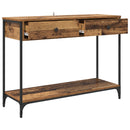 vidaXL Konzolasztal fiókkal Öreg fa 100 x 34,5 x 75 cm Faanyag