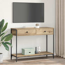 vidaXL Konzolasztal fiókkal Artisan tölgy 100 x 34,5 x 75 cm Faanyag