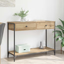 vidaXL Konzolasztal fiókkal Artisan tölgy 100 x 34,5 x 75 cm Faanyag