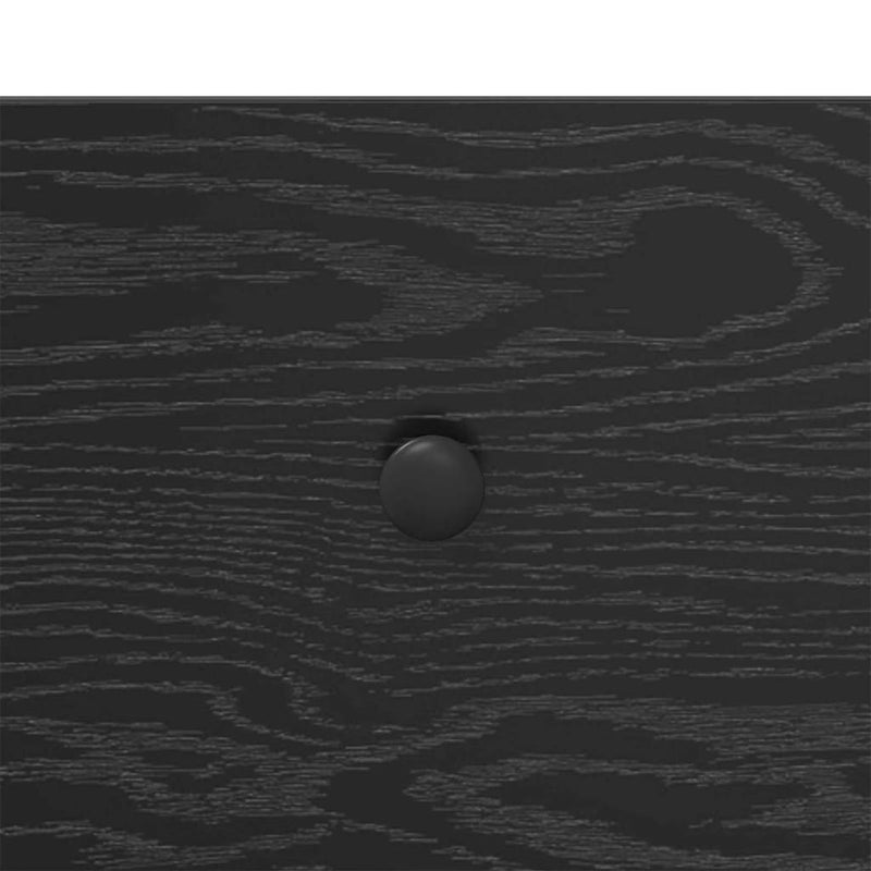 vidaXL Konzolasztal fiókkal Fekete tölgy 100 x 34,5 x 75 cm Faanyag