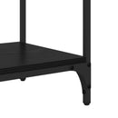 vidaXL Konzolasztal fiókkal Fekete tölgy 100 x 34,5 x 75 cm Faanyag