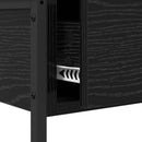 vidaXL Konzolasztal fiókkal Fekete tölgy 100 x 34,5 x 75 cm Faanyag
