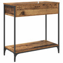vidaXL Konzolasztal fiókkal Öreg fa 75 x 34,5 x 75 cm Faanyag