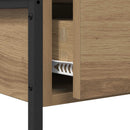 vidaXL Konzolasztal fiókkal Artisan tölgy 75 x 34,5 x 75 cm Faanyag