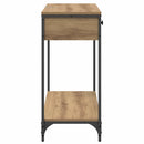 vidaXL Konzolasztal fiókkal Artisan tölgy 75 x 34,5 x 75 cm Faanyag