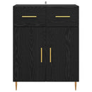 vidaXL Széf fiókkal Fekete tölgy 69,5 x 34 x 90 cm Faanyag