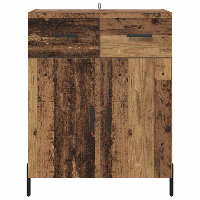 vidaXL Széf fiókkal Öreg fa 69,5 x 34 x 90 cm Faanyag