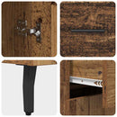 vidaXL Széf fiókkal Öreg fa 69,5 x 34 x 90 cm Faanyag