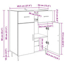 vidaXL Széf fiókkal Artisan tölgy 69,5 x 34 x 90 cm Faanyag