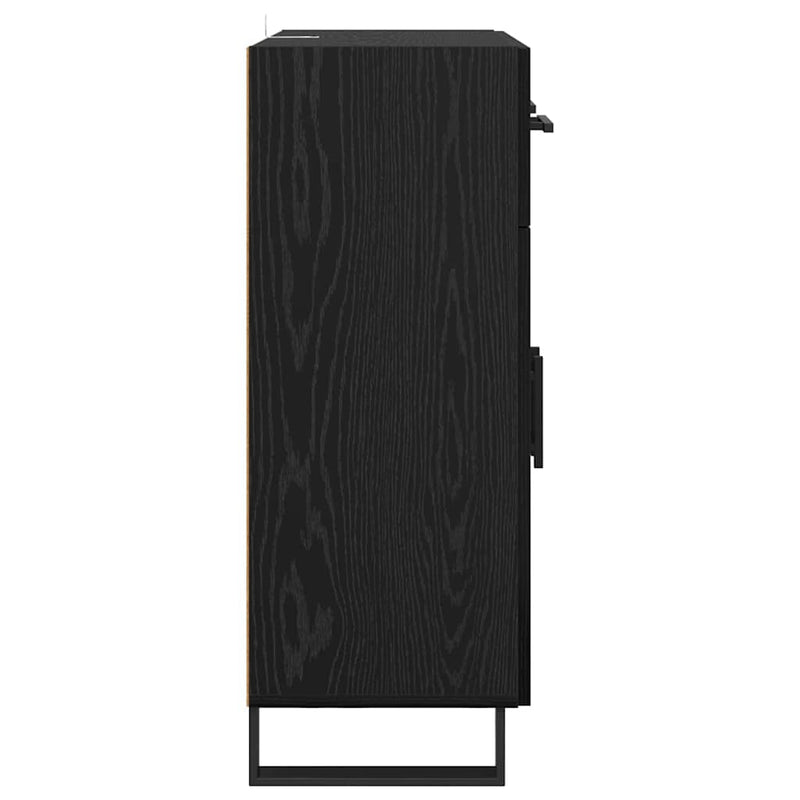 vidaXL Széf fiókkal Fekete tölgy 69,5 x 34 x 90 cm Faanyag