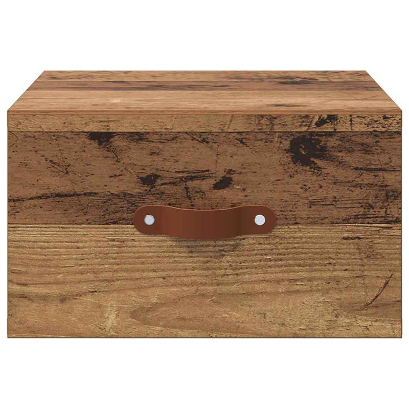 vidaXL Fali éjjeli szekrény Öreg fa 35 x 35 x 20 cm Faanyag