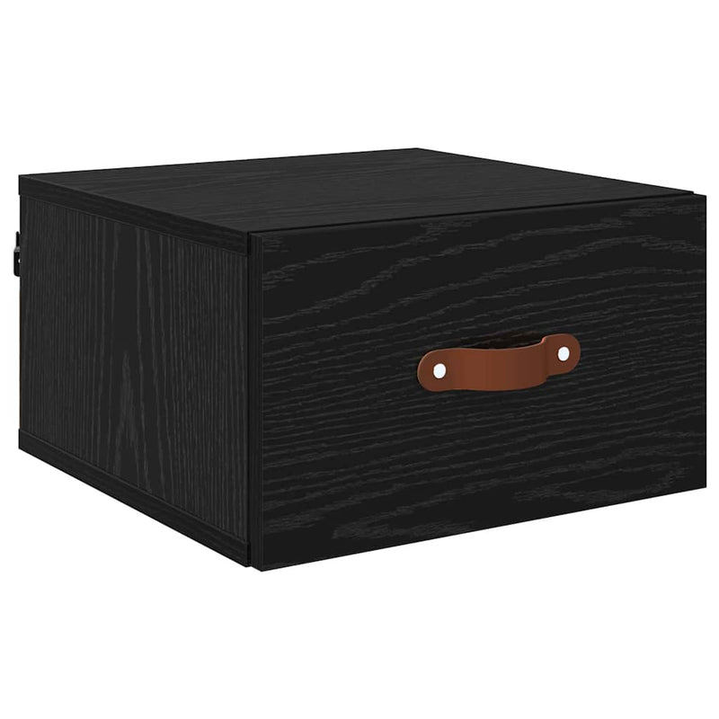 vidaXL Fali éjjeli szekrény Fekete tölgy 35 x 35 x 20 cm Faanyag