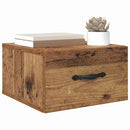 vidaXL Éjjeliszekrény fiókkal 2 pcs Régi fa 35 x 35 x 20 cm Faanyag