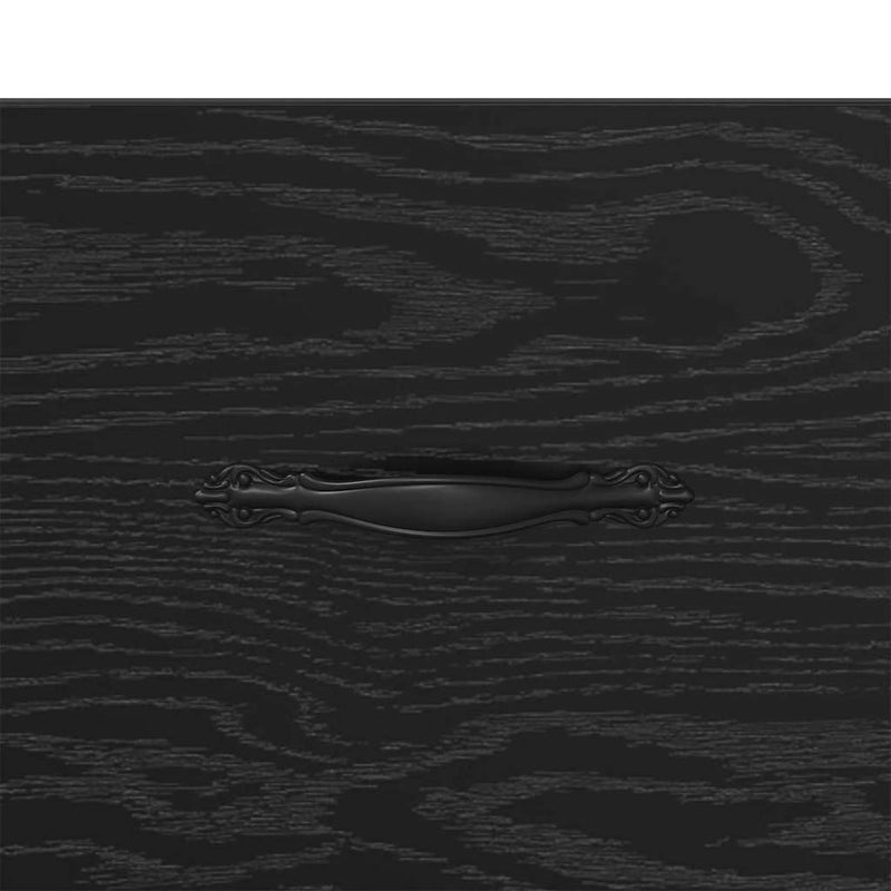 vidaXL Éjjeliszekrény fiókkal Musta tammi 35 x 35 x 20 cm Faanyag