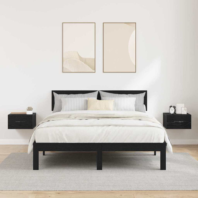 vidaXL Éjjeliszekrény 2 pcs Musta tammi 35 x 35 x 20 cm Faanyag