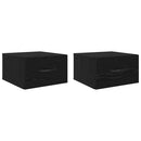 vidaXL Éjjeliszekrény 2 pcs Musta tammi 35 x 35 x 20 cm Faanyag