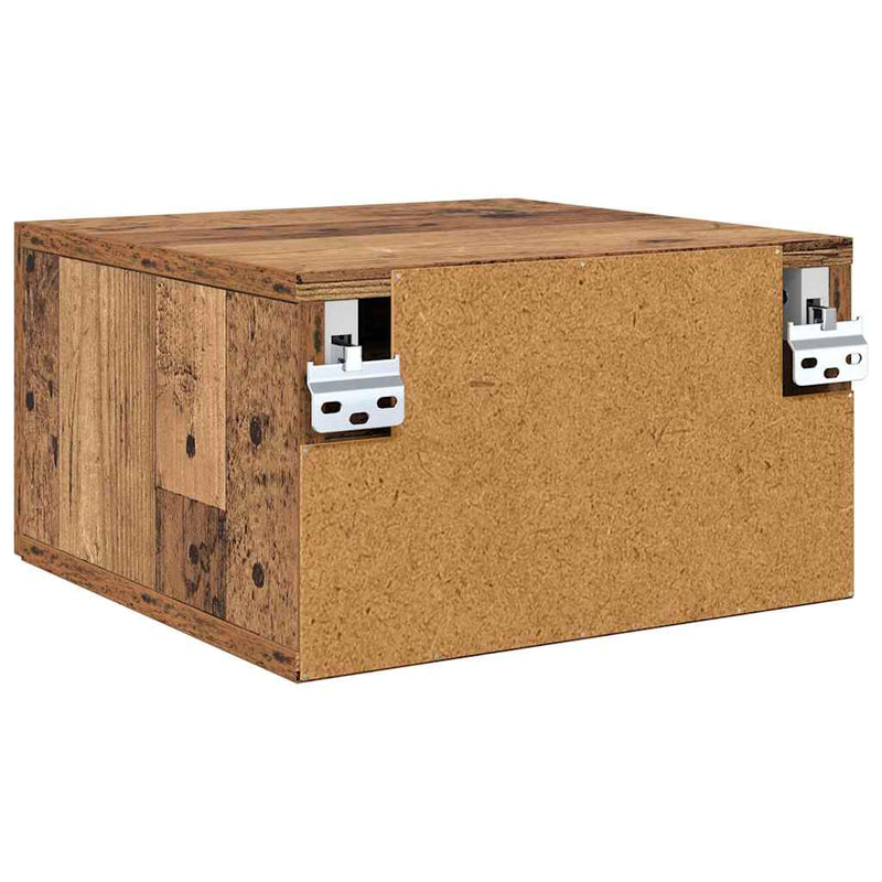 vidaXL Éjjeliszekrény 2 pcs Régi fa 35 x 35 x 20 cm Faanyag