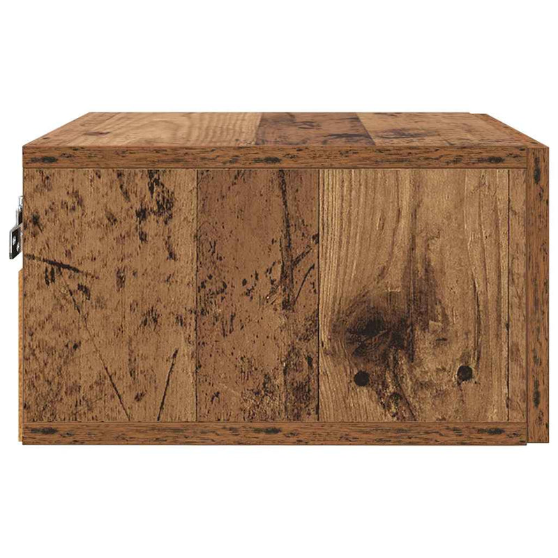 vidaXL Éjjeliszekrény 2 pcs Régi fa 35 x 35 x 20 cm Faanyag