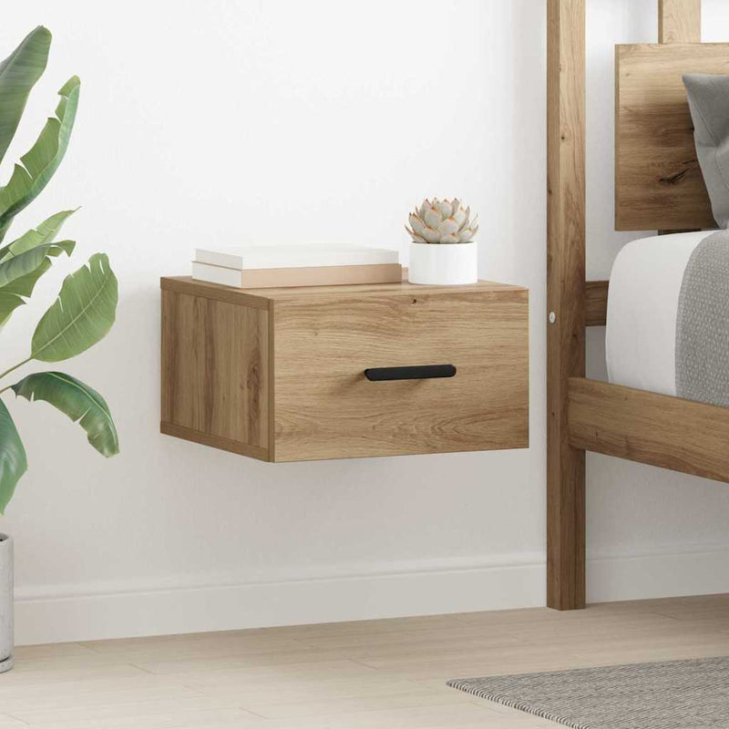vidaXL Éjjeliszekrény 2 pcs kézműves tölgy 35 x 35 x 20 cm Faanyag
