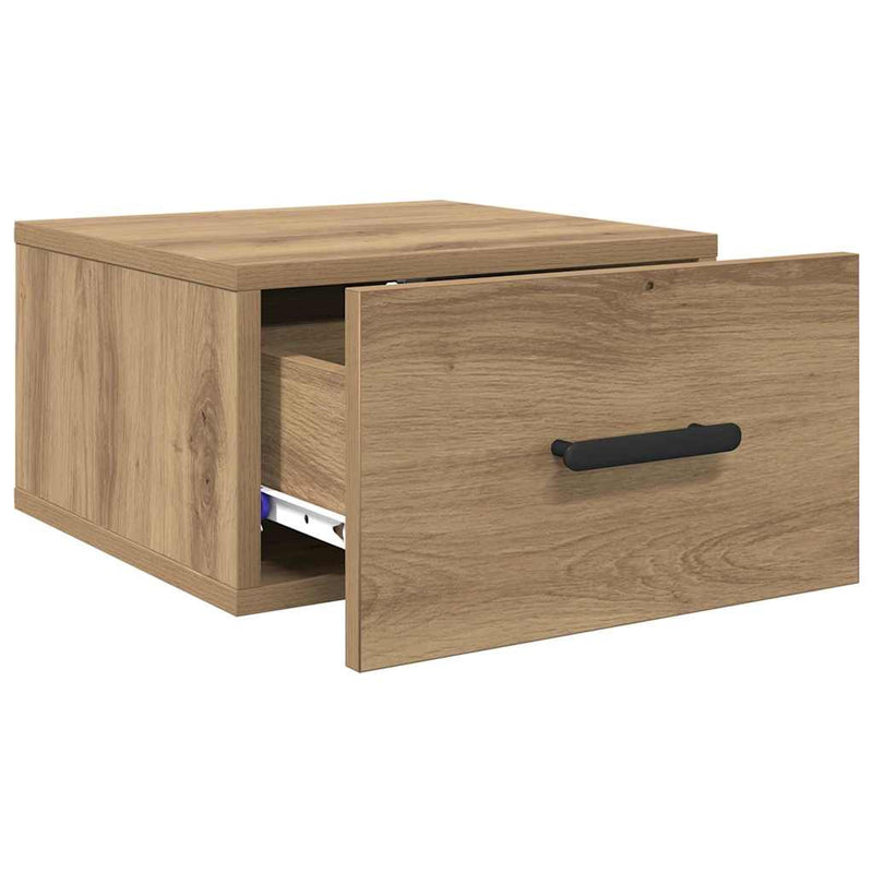 vidaXL Éjjeliszekrény 2 pcs kézműves tölgy 35 x 35 x 20 cm Faanyag
