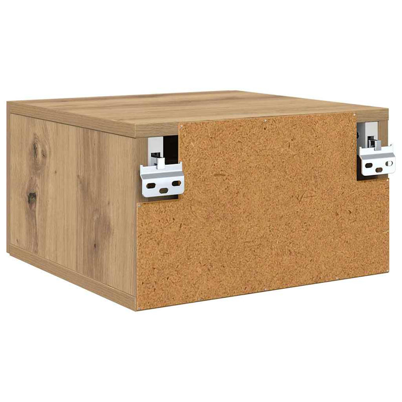 vidaXL Éjjeliszekrény 2 pcs kézműves tölgy 35 x 35 x 20 cm Faanyag
