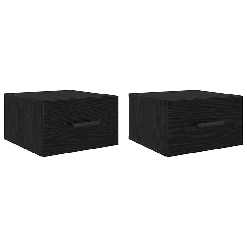 vidaXL Éjjeliszekrény 2 pcs Musta tammi 35 x 35 x 20 cm Faanyag