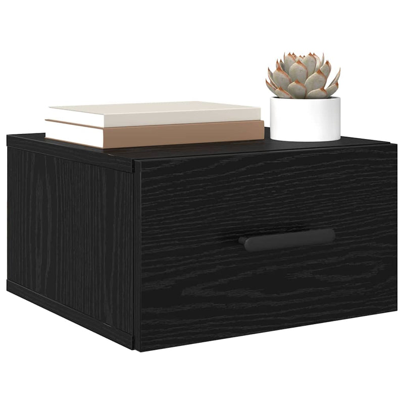vidaXL Éjjeliszekrény 2 pcs Musta tammi 35 x 35 x 20 cm Faanyag
