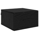 vidaXL Éjjeliszekrény fiókkal Musta tammi 35 x 35 x 20 cm Faanyag