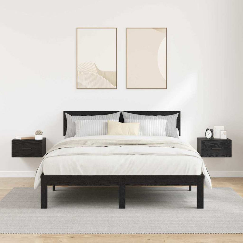 vidaXL Éjjeliszekrény 2 pcs Musta tammi 35 x 35 x 20 cm Faanyag